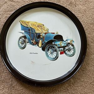 Vintage Antique Automobile 1904 Franklin 10 3/4” Metal Serving Tray